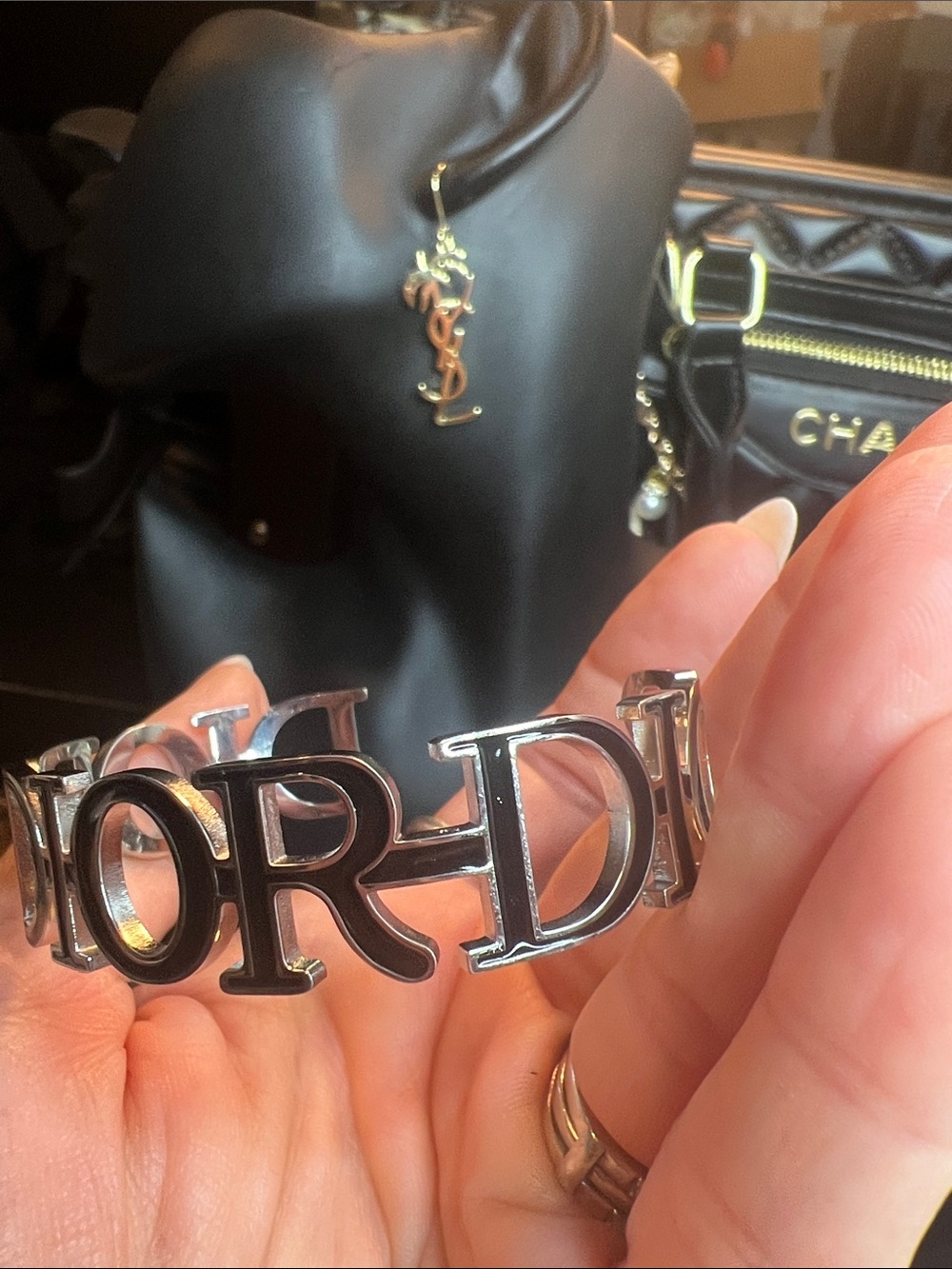 Silver Lettering Bracelet - Picture 5 of 8